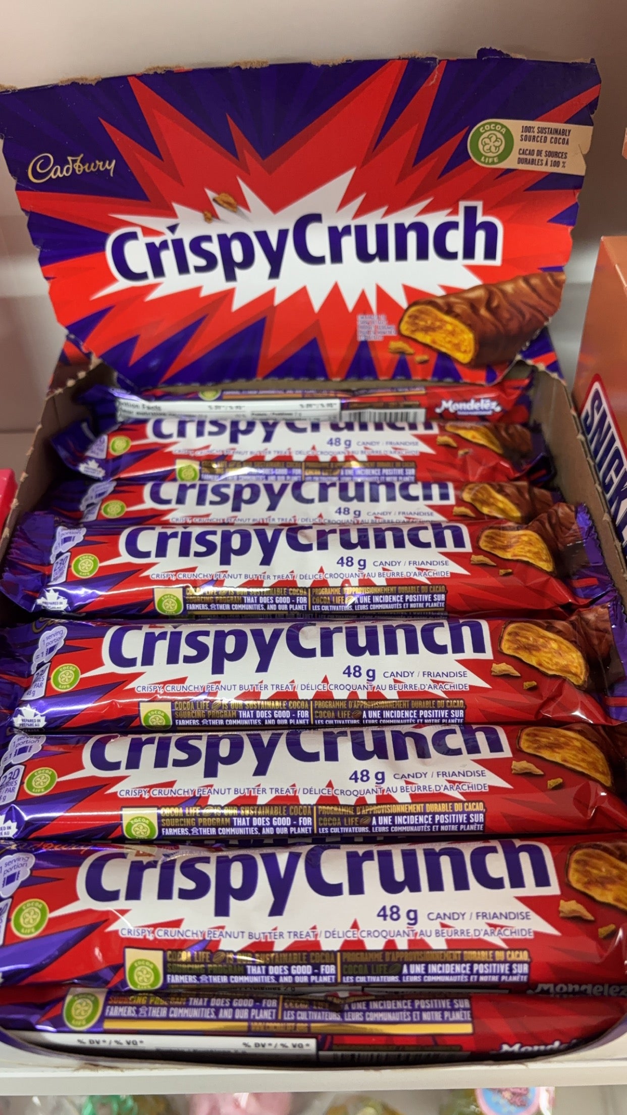 Cadburys crispy crunch chocolate bar