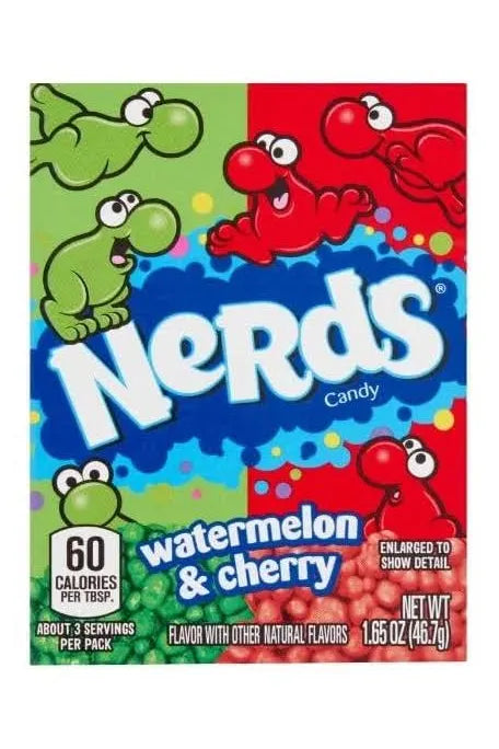 Watermelon and cherry nerds