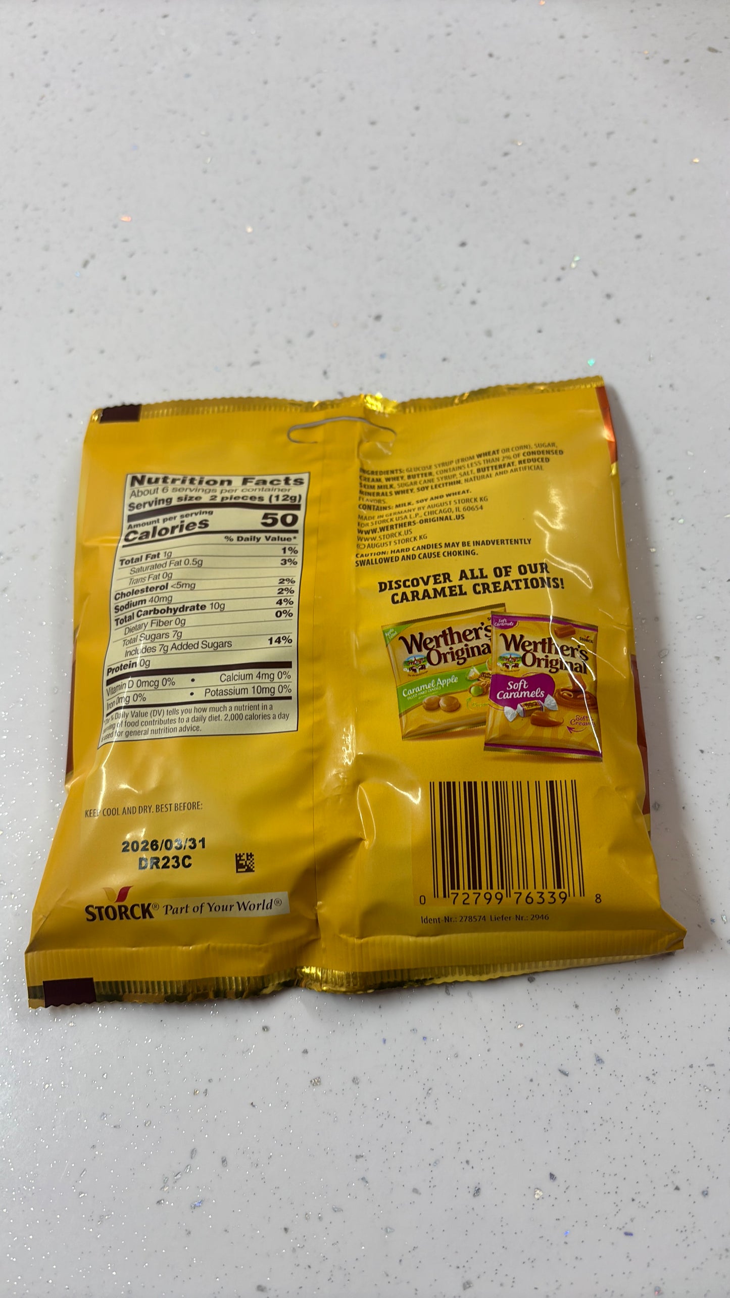 Wethers original creamy caramel hard candy