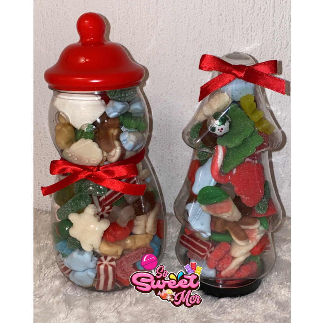 Snowman & Tree Christmas jars