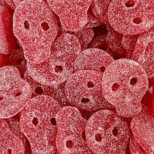 Fizzy red skulls 100g