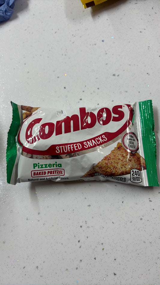 Combos stuffed snack baked pretzel pizza