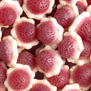 Jelly filled strawberry & cream 100g