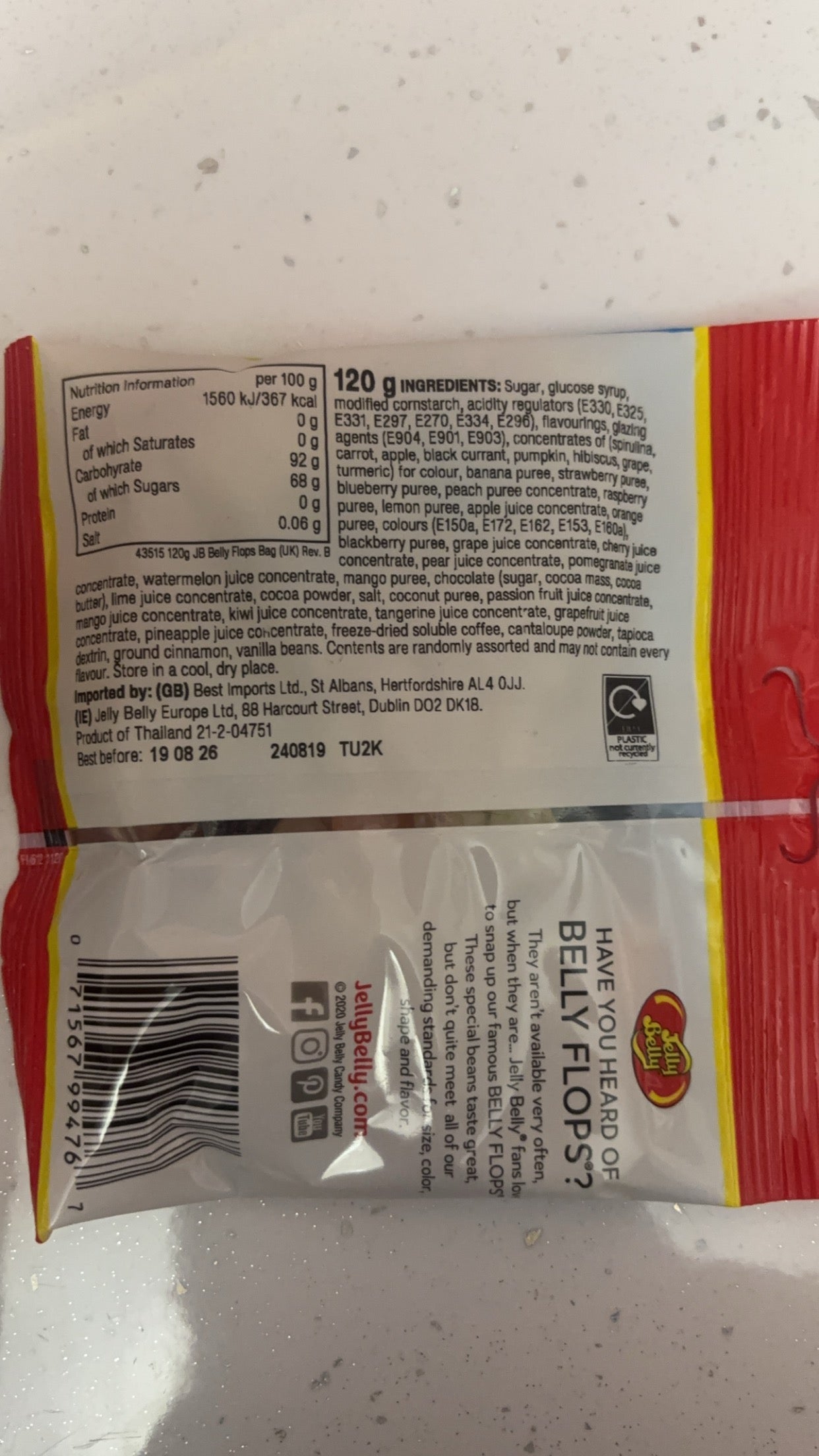 Jelly Beans Jelly belly flops 2 X 120g bags