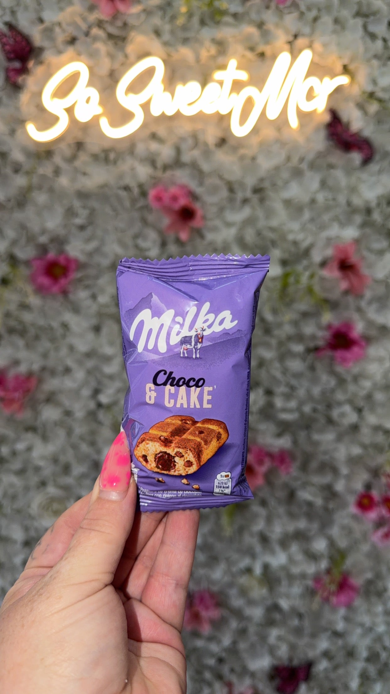Milka choco and cake